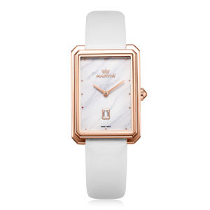 นาฬิกาข้อมือ Marvin Square สำหรับผู้หญิง แบรนด์ Swiss Watch กลไก Quartz หนังสัมผัส 30 เมตร นาฬิกาข้อมือสไตล์ย้อนยุค