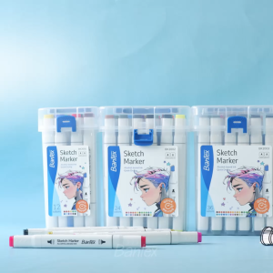 Bantex Marker Dual Tip 12 Warna Cepat Kering Spidol Tinta Alkohol Sketsa & Desain BK2001