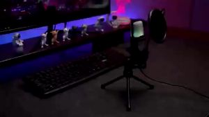 Mic livestream có màng lọc âm micro để bàn SF666 có đèn led mic usb lọc tạp âm lọc tiếng ồn sử dụng cho Laptop PC