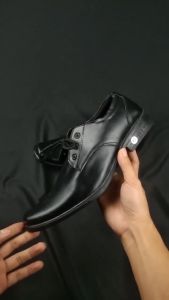 Sepatu Pentopel Guru Nikahan Pria Remaja Kondangan Formal Kerja Laki Laki Cowok Keren Hitam B 03