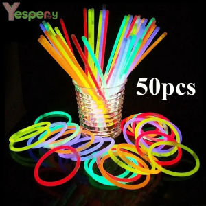 YESPERY 10/30/50Pcs Glow Sticks Glow in Dark Neon Light Sticks Colorful Glow Sticks for Concert Halloween Party Favor