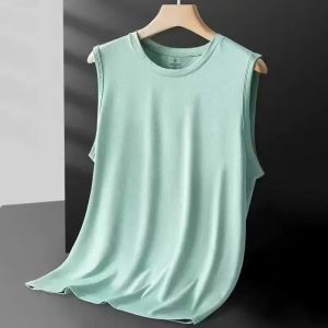 Fishing Vests Mesh Muscle Singlets Mens Ice Silk Mesh Tank Tops Gym Stringer Transparent Bodybuilding Sleeveless Shirt Fitness