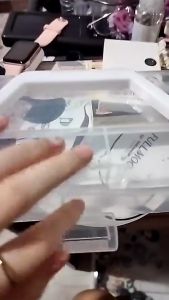 กล่องเก็บโฟโต้การ์ด 30/34 ซม. เก็บรูปภาพ, พลาสติกใส, สไตล์เกาหลี