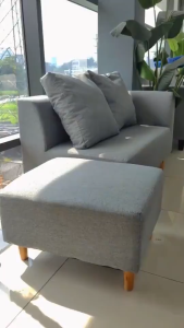 FURNITURE FARM :LAZZO 123 Living Room 2 Seater Sofa Fabric L Shape Designer Sofa