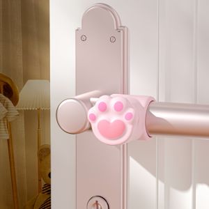 Cat Paw Door Stoppers Silicone Covers for Door Knobs Collision Protection Pads to Walls Door Knob Wall Protector Door Stopper