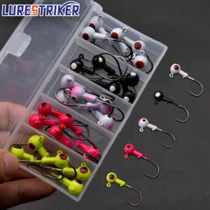 Lurestiker 3.5g 25pcs a box  jig head hook head  fishing hooks crank bass pike tackle colored fishing hook tackle