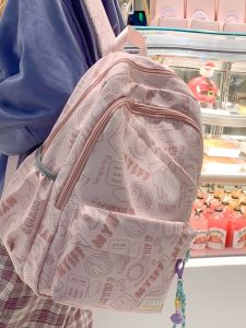 New 2025 Backpack for Girls Primary And Middle School Students High Aesthetic Dual Shoulder Bag Cartoon Print Nylon Material