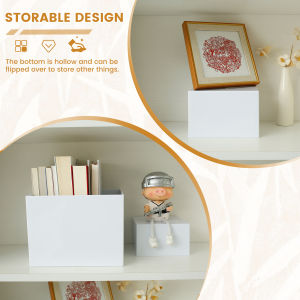 【Quick Shipping】6Pcs Buffet Riser Dessert Table Display Set Square Stackable Makeup Stroage with Hollow Bottoms