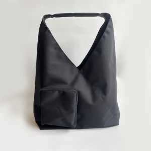 Japanese Muji High Quality Goods Large Shoulder Bag Solid Color Black Crossbody Bag Shoulder Bag Female Male Lightweight Triangle Bag Female