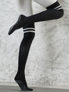 Pure Cotton Movement Style Knee High Socks for Women Spring Autumn Fitness Training Professional Anti-Slip Yoga Socks