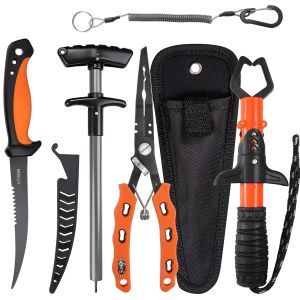 Bộ Dụng Cụ Câu Cá Hoàn Chỉnh - Kìm Câu Cá Bằng Thép Không Gỉ Có Dụng Cụ Tháo Móc Kẹp Cá Tháo Nhanh Dây Rút Cho Nước Ngọt Và Nước Mặn