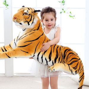Plush Tiger Doll Pillow Realistic Zodiac Tiger Doll Soft White Tiger Boy Gift Toy Stuffed Animal Collectible Chinese Zodiac