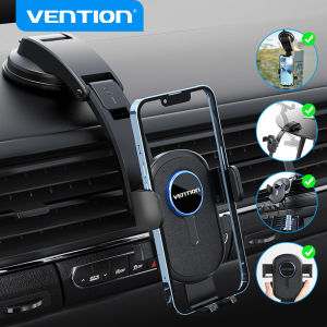 Vention Giá Kẹp Điện Thoại Trên Xe Hơi Tự Động Với Kẹp Mỏ Vịt Loại Đĩa Màu Đen