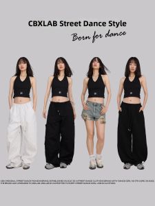 CBXLAB | Street Dance Fashion Black Halter Top For Kpop Jazz Dance