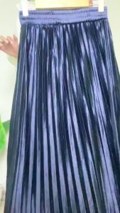 Rok Plisket Bludru Velvet Panjang Premium