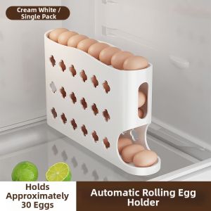 Automatic Rolling Egg Organizer Refrigerator Food Grade