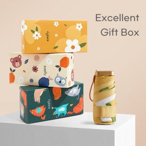 UPF50+ Girl Umbrella Cartoon Cute Mini Portable Folding Umbrella Sunshade UV Protection