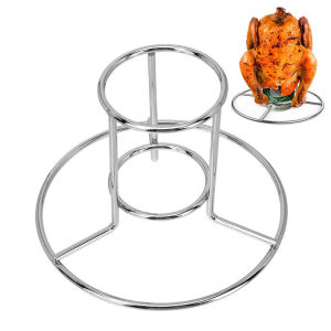 (Ready Stock)Outdoor grilled chicken rack metal carbon steel oven rack grilled beer chicken rack oven roasted chicken leg rack drum barbecue smoke rack