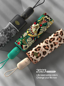 OLYCAT ใหม่ร่มอัตโนมัติแบนเรียบฝนผู้หญิงน้ำหนักเบามากสำหรับเดินทางร่มกันแดดเด็กผู้หญิงป้องกันรังสียูวีแบบพกพาร่มพับได้6ซี่โครง UPF50 ร่องร่มสำหรับเดินทางเด็กผู้หญิง - Gratis Ongkir