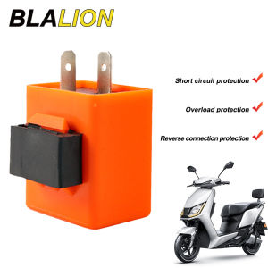 BLALION 2 Pin Signal Flasher Motorcycle Adjustable LED Flasher Relay 12V Double Signal Indicator Relay Universal Yamaha Honda