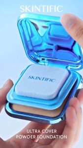 SKINTIFIC Powder Foundation || Compact Powder High Coverage Flawless Make Up || Skin Smoothing Filter Long Lasting