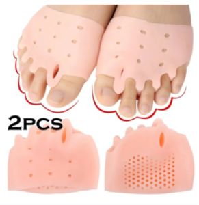 1 pair Forefoot Pads Toe Separator Cushion Pad Silicone Pain Relief Shoes Insoles Toe Hallux Valgus Corrector Gel Pads Foot Care