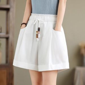 กางเกงขาสั้นทรงเอเอวสูงสำหรับผู้หญิง กางเกงขายาวทรงหลวมขาบานห้าแฉกสำหรับฤดูร้อน กางเกงขายาวทรงหลวมสำหรับใส่ไปทำงาน