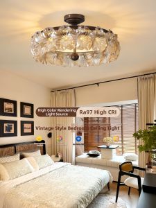 DGY | French Vintage Style Glass Flower Ceiling Light