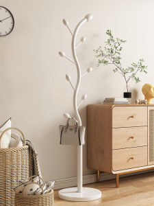 Simple Nordic Style Iron Clothes Hanger Stand for Bedroom Pure Color Popular Internet Famous Free Standing Indoor Storage Rack