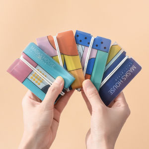 Mask Storage Clip Portable Student Cartoon Kids Respirator Deposit Box Storage Clip Foldable Clip Temporary Storage Folder Portable