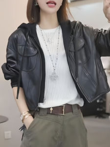 Shalldoer | Hooded Trumpet Sleeve Jacket Short Coat