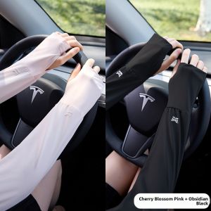 Miiow | Cat Lady Summer Cool Sensation Sun Protection Ice Sleeve Ladies Cycling Driving Arm Protector Thin Ice Silk Sleeve Cover UV Protection