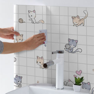 Kitchen Oil-Proof Waterproof Stickers Self-Adhesive Wall Paper for Range Hood Cabinet Decorations Heat Resistant Decals