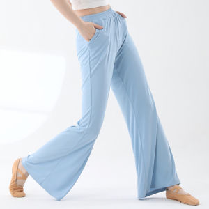 Classical Dance Practice Pants Loose Elegant Wide-Leg Pants Womens Cuprammonuium Straight-Leg Trousers Chinese Classic Dance Modern Dance Costume