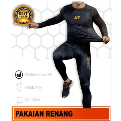 Baju Renang Pria Dewasa Setelan Panjang Diving Set Atas Bawah
