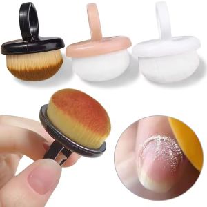 Ring-shape Nail Dust Brush Adjustable Ring Nail Brush Powder Dust Cleaning Manicure Tool Portable Manicure Accessories