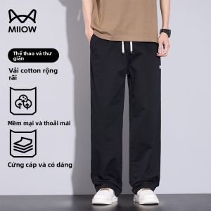 Quần dài nam MiiOW vải cotton cạp cao ống đứng kiểu công sở