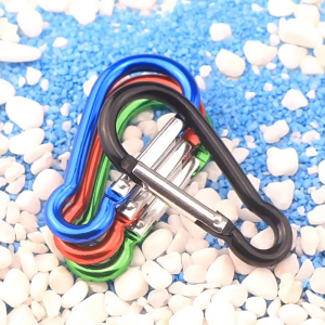 READY STOCK🌶️Gourd Shaped Carabiner Travel Keychain Spring Snap Clip Hooks Keychains Escape Lock for Hiking Camping climbing 户外钥匙扣