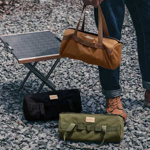 Canvas camping tools tent ground spike storage bag ground spike bag hammer rope storage bag