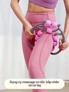 Dụng Cụ massage bắp chân bắp đùi cánh tay vai cổ 9 bánh xe xoay 360 độ dụng cụ yoga giúp chân thon gọn đa năng M39
