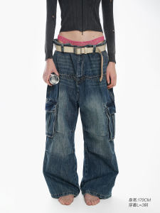 MASONPRINCE DIY Metal Pin Structure Workwear Jeans Long Pants Spring 2025 Catwalk Show Fashionable Mens Denim Trousers