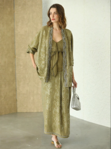 COCOBELLA | New Chinese Style Man-made Silk Embroidered Half Skirt