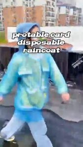 1pcs outdoors Raincoat Disposable Portable Raincoat Whole Body Rain Cover Thickened Adult Size