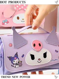 Cartoon Pencil Case for Kids Girl Large Capacity Double Layer Pencil Case Pouch School Supplies