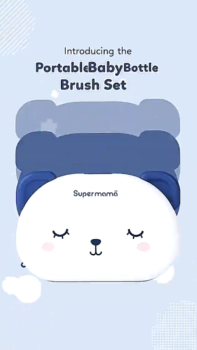 SUPERMAMA LAB 6 IN 1 PORTABLE BABY BOTTLE BRUSH SET - SIKAT BOTOL BAYI