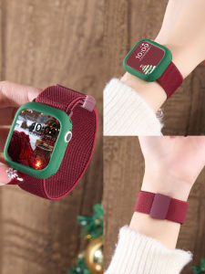 CRAFTSMAN DAI | Christmas Limited Wine Red Summer Suitable Magnetic Weave Nylon & Silicone Watch Band