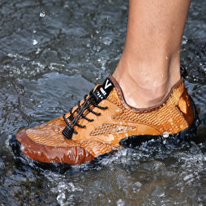 Mens Sandals Summer Outdoor Wear Anti-Slip Water Shoes Beach Swimming Beach Rubber Quick Dry Hiking Shoes Sporty Style