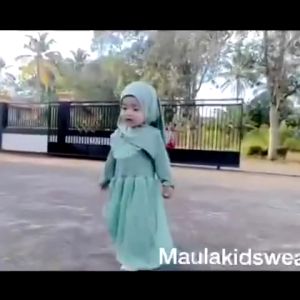 (EGSUS) Gamis Tutu Hijab Bayi Lucu Pakaian Anak Perempuan (0 Bulan - 4 Tahun) Fashion Muslim Mocca