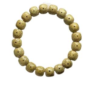 High Density Apple round Buddhist Seed Single Circle Bracelet Men Women Fashion Jewelry Hand Chain Flexible And Soft