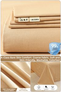 YALU | 100% Cotton Thickened Bed Sheet Set for Summer Dormitory